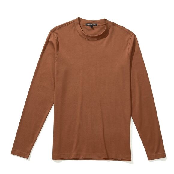 Robert Barakett High Crew Long Sleeve Brown- RB82247 Man’s size XL - Picture 1 of 8